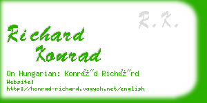 richard konrad business card